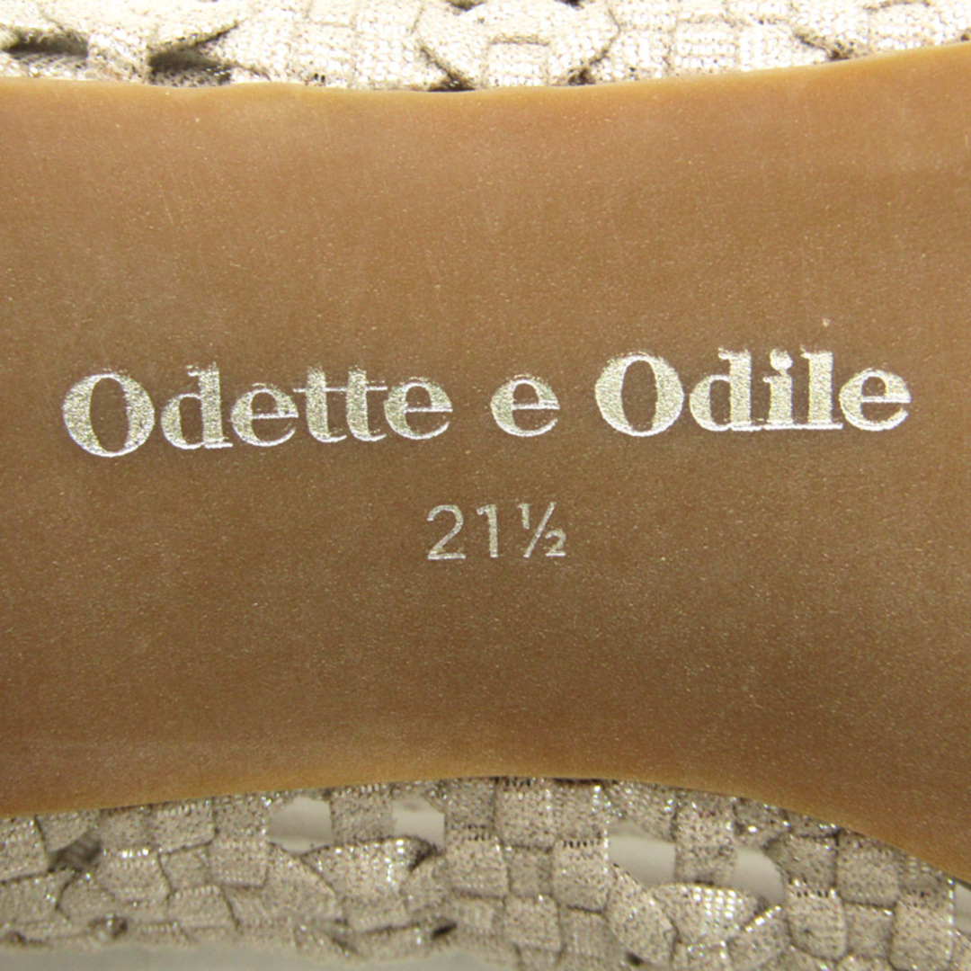 オデット エ オディール パンプス チャンキーヒール ブランド シューズ 靴 レディース 21.5サイズ シルバー ODETTE E ODILE レディースの靴/シューズ(ハイヒール/パンプス)の商品写真