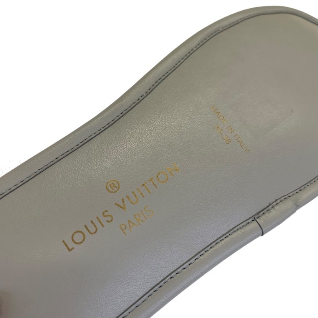 LOUIS VUITTON(ルイヴィトン)のルイヴィトン LOUIS VUITTON LV スイートライン フラットシューズ 靴 シューズ ベルベット ファー グレー 未使用 スリッパ ルームシューズ モノグラム レディースの靴/シューズ(その他)の商品写真