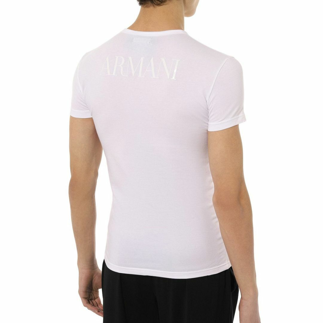 Emporio Armani(エンポリオアルマーニ)の送料無料 70 EMPORIO ARMANI エンポリオアルマーニ 111035 CC716 ホワイト Tシャツ ロゴ 半袖 size M メンズのトップス(Tシャツ/カットソー(半袖/袖なし))の商品写真