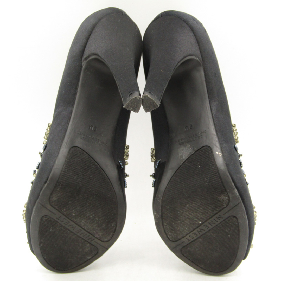 NINE WEST(ナインウエスト)のナインウエスト パンプス オープントゥ ハイヒール ブランド シューズ 靴 黒 レディース 6サイズ ブラック NINE WEST レディースの靴/シューズ(ハイヒール/パンプス)の商品写真
