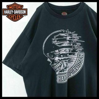 Harley Davidson - 【希少】ハーレーダビッドソン Tシャツ スカル 両面プリント メキシコ製 一点物