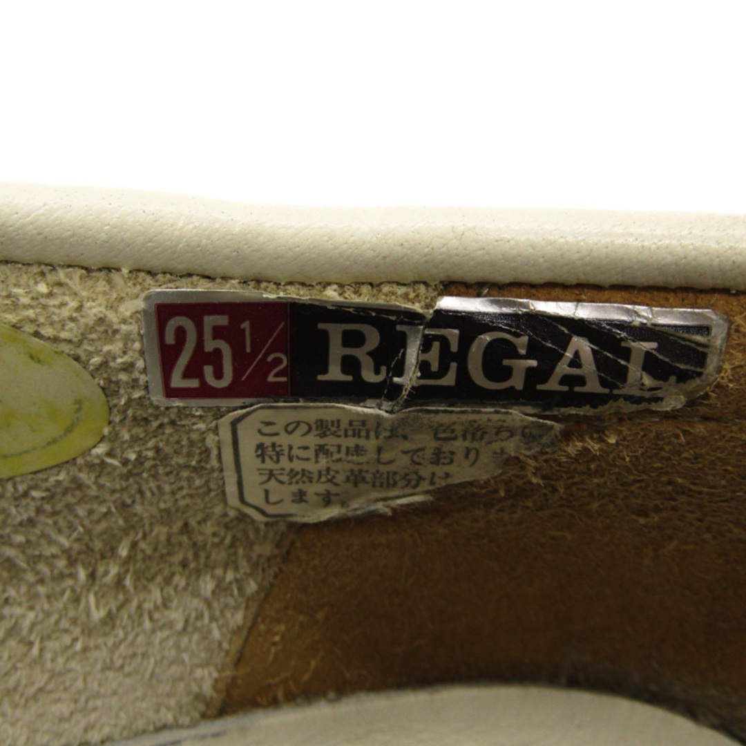 REGAL(リーガル)のリーガル モカシン コンフォートシューズ 本革 レザー ブランド シューズ 靴 白 メンズ 25.5サイズ ホワイト REGAL メンズの靴/シューズ(スリッポン/モカシン)の商品写真