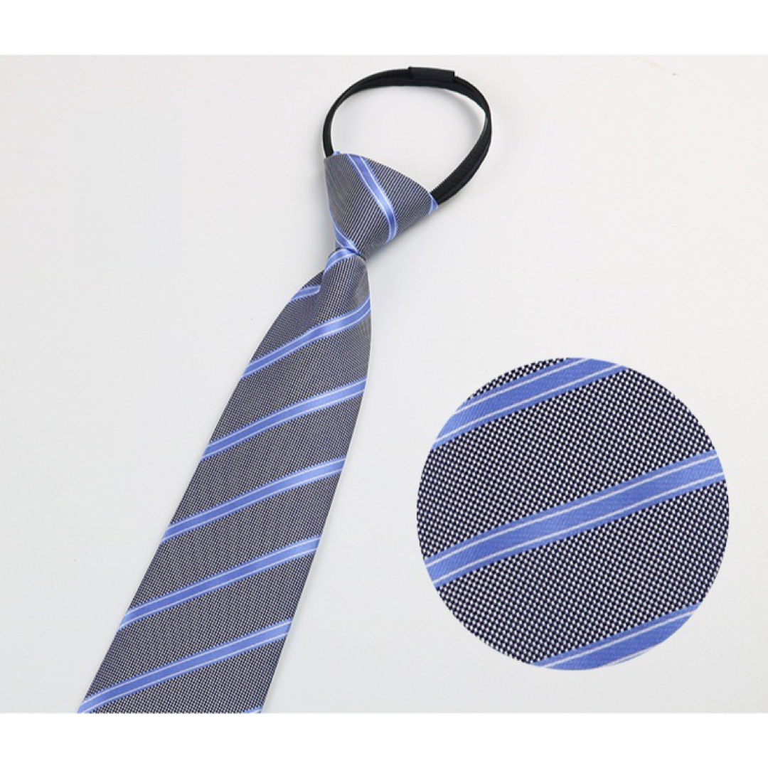 ワンタッチネクタイ 結ばないネクタイ ビジネス ネクタイ セット 新品 02 メンズのファッション小物(ネクタイ)の商品写真
