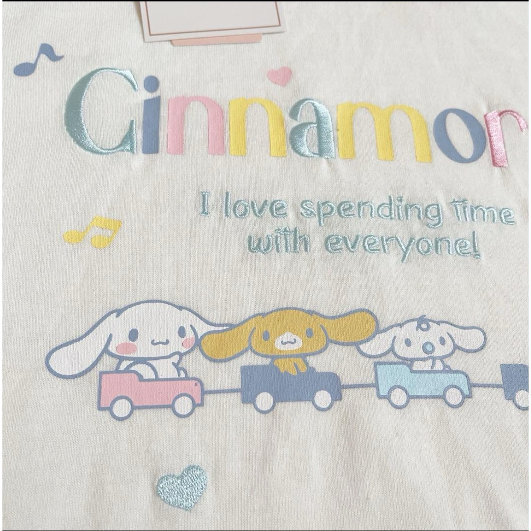 サンリオ(サンリオ)の新品タグ付き　シナモロール　Tシャツ　M レディースのトップス(Tシャツ(半袖/袖なし))の商品写真