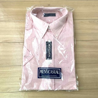 新品　メンズ　半袖 ワイシャツ　ピンク　スーツ　リクルート(シャツ)