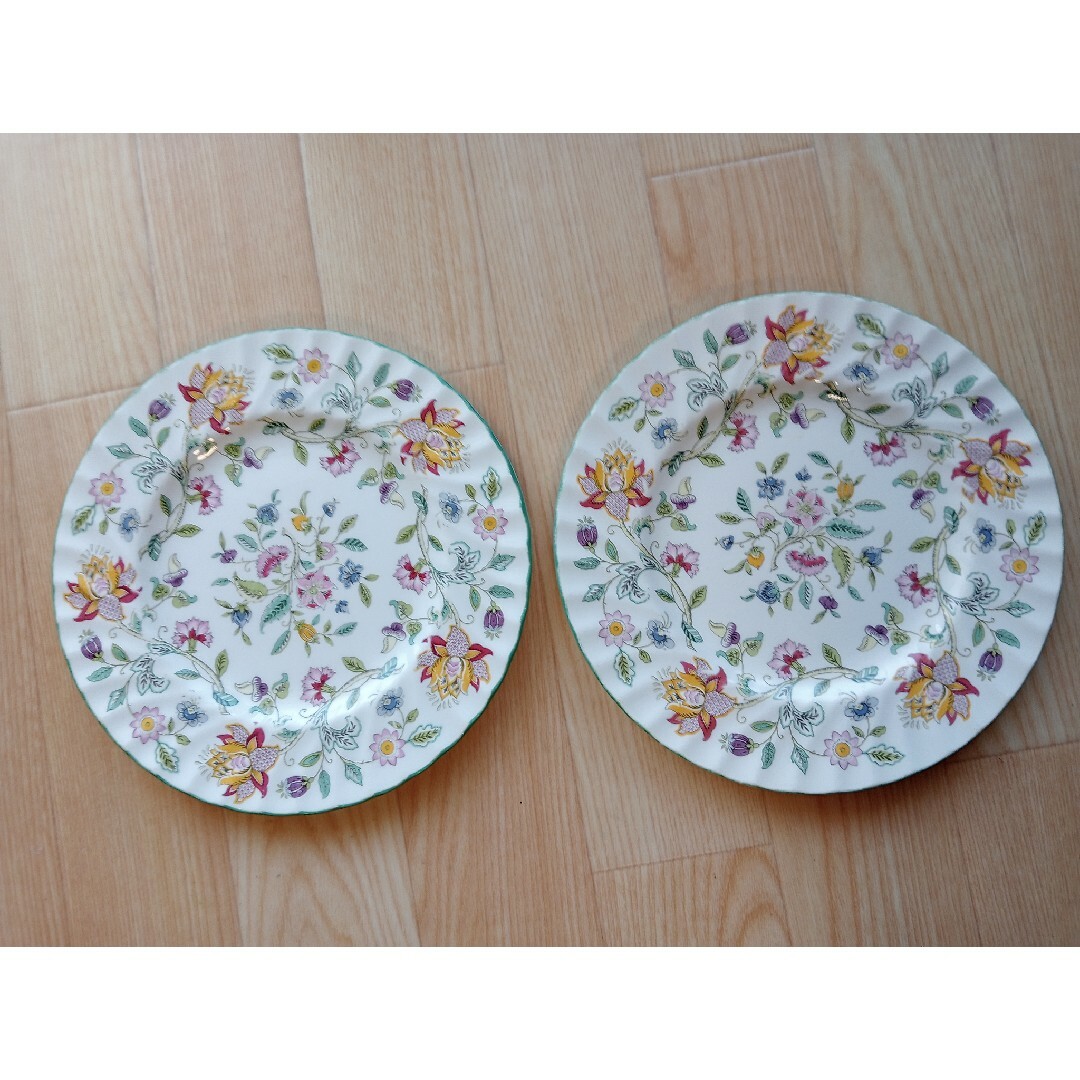MINTON - ミントン ハドンホール グリーン 直径約20cm 植物柄 花 MINTON - ミントン ハドンホール グリーン 直径約20cm 植物柄 花