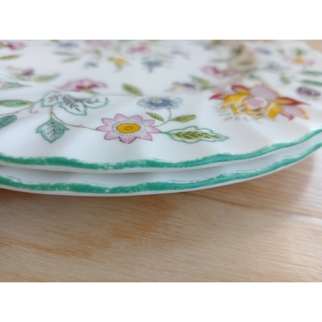 MINTON - ミントン ハドンホール グリーン 直径約20cm 植物柄 花 MINTON - ミントン ハドンホール グリーン 直径約20cm 植物柄 花