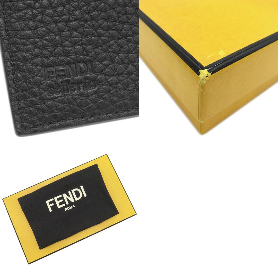 FENDI(フェンディ)のフェンディ FENDI 長財布 セレリア スタッズ レザー ブラック シルバー金具 二つ折り 黒  【箱】【中古】 メンズのファッション小物(長財布)の商品写真