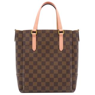 ルイヴィトン(LOUIS VUITTON)のルイヴィトン LOUIS VUITTON 2WAYバッグ ベルモント NV BB ダミエキャンバス ダミエエベヌ×ピンク ゴールド金具 茶 トート ショルダー  N60297 FL0260 【保存袋】【中古】(ハンドバッグ)