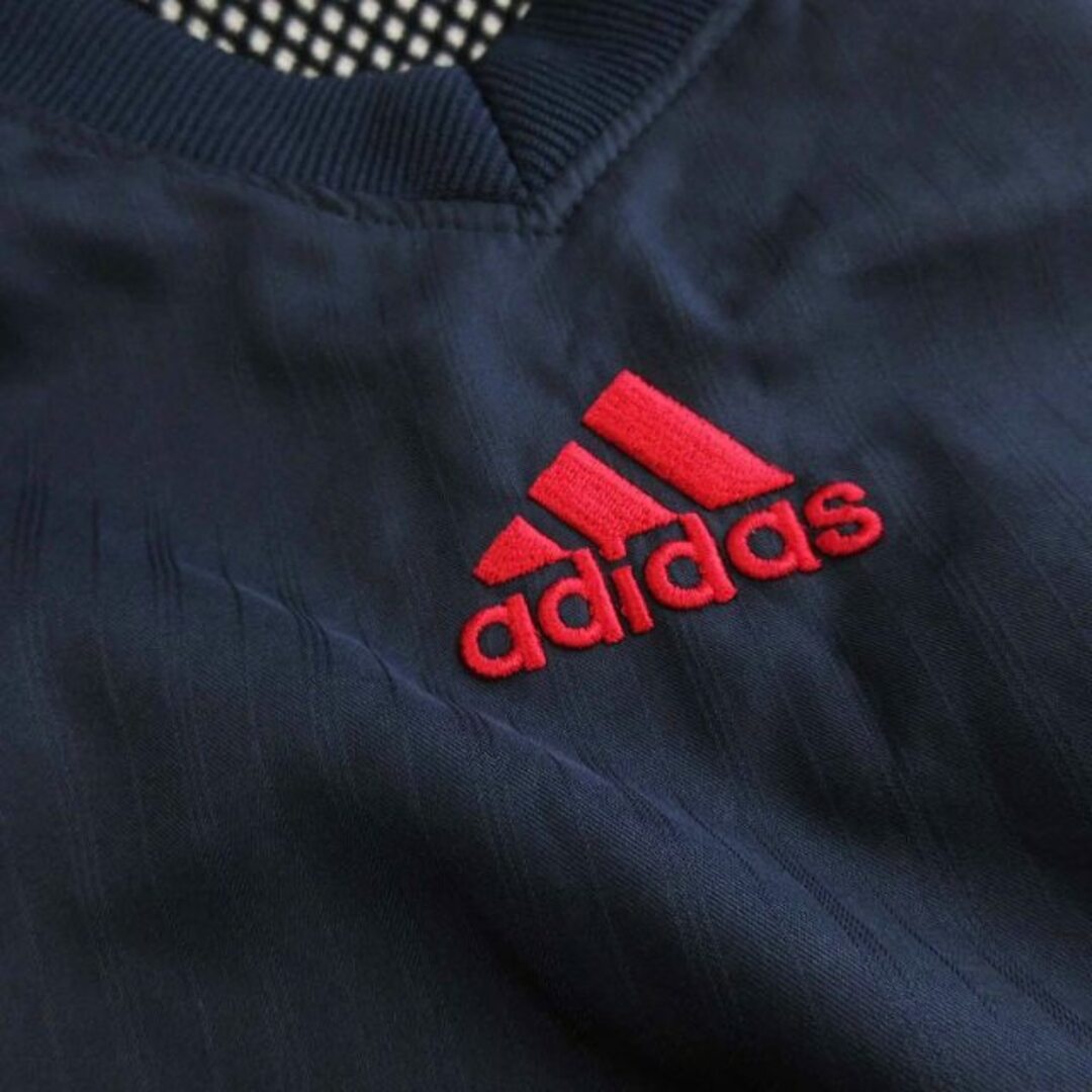 adidas(アディダス)のアディダス 3ストライプ Vネック ウィンドジャケット 長袖 ダークネイビー M スポーツ/アウトドアの野球(ウェア)の商品写真