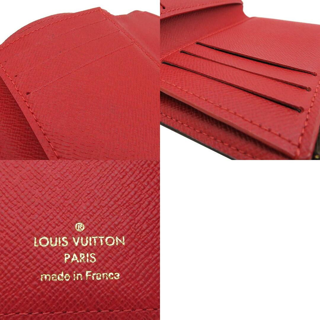 LOUIS VUITTON(ルイヴィトン)のルイヴィトン LOUIS VUITTON 三つ折り財布 ポルトフォイユ ヴィクトリーヌ ダミエキャンバス レッド ゴールド金具 赤 茶 コンパクトウォレット  N41659  SP3106【中古】 レディースのファッション小物(財布)の商品写真