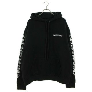 クロムハーツ(Chrome Hearts)のクロムハーツ  SWTSHRT PLVR 袖英字プリントプルオーバーパーカー メンズ L(パーカー)