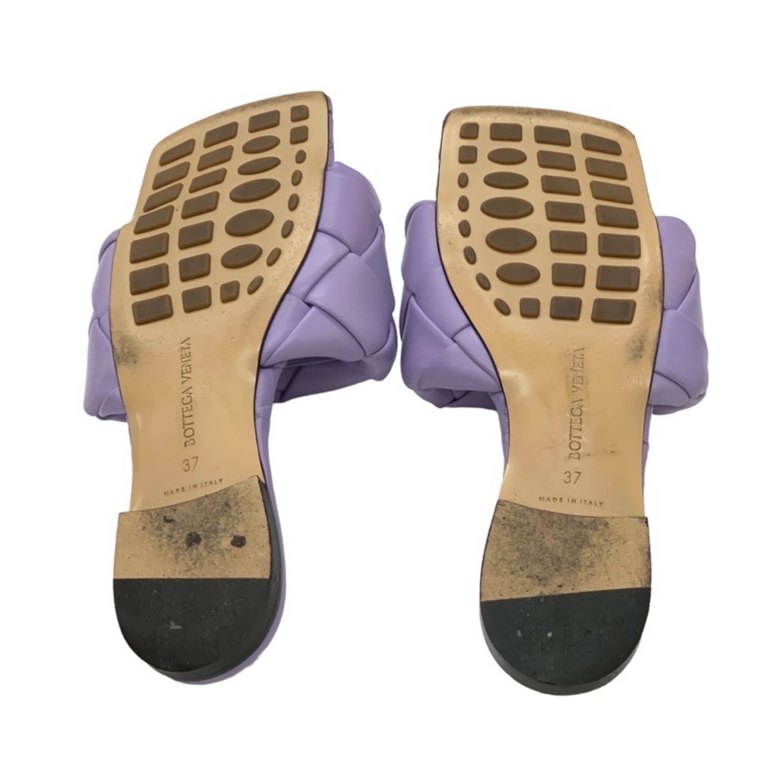 Bottega Veneta(ボッテガヴェネタ)のボッテガヴェネタ BOTTEGAVENETA リド サンダル 靴 シューズ レザー パープル フラットサンダル ミュール イントレチャート レディースの靴/シューズ(サンダル)の商品写真