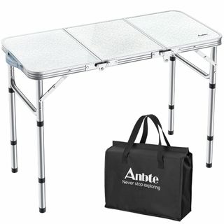 Anbte のキャンプの折りたたみ式テーブル、90cmx40cm の 3 調節可(テーブル/チェア)