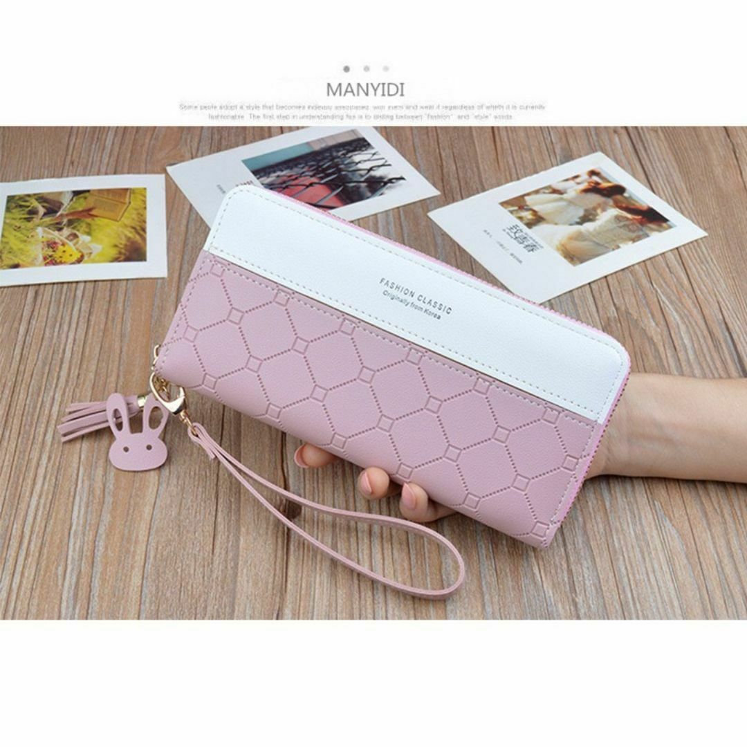 長財布　財布　ピンク　うさぎ　韓国　おしゃれ　かわいい　使いやすい　大容量 レディースのファッション小物(財布)の商品写真