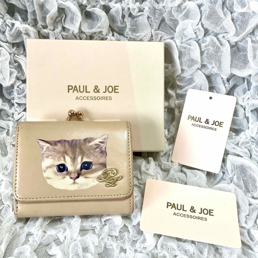 PAUL & JOE(ポールアンドジョー)のポール&ジョー アクセソワ がま口三つ折り財布 ヌネット 猫 レディースのファッション小物(財布)の商品写真