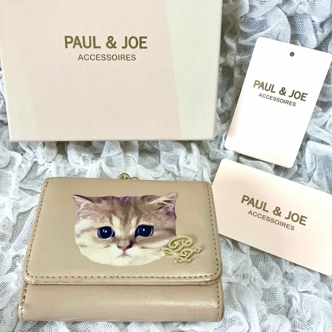 PAUL & JOE(ポールアンドジョー)のポール&ジョー アクセソワ がま口三つ折り財布 ヌネット 猫 レディースのファッション小物(財布)の商品写真