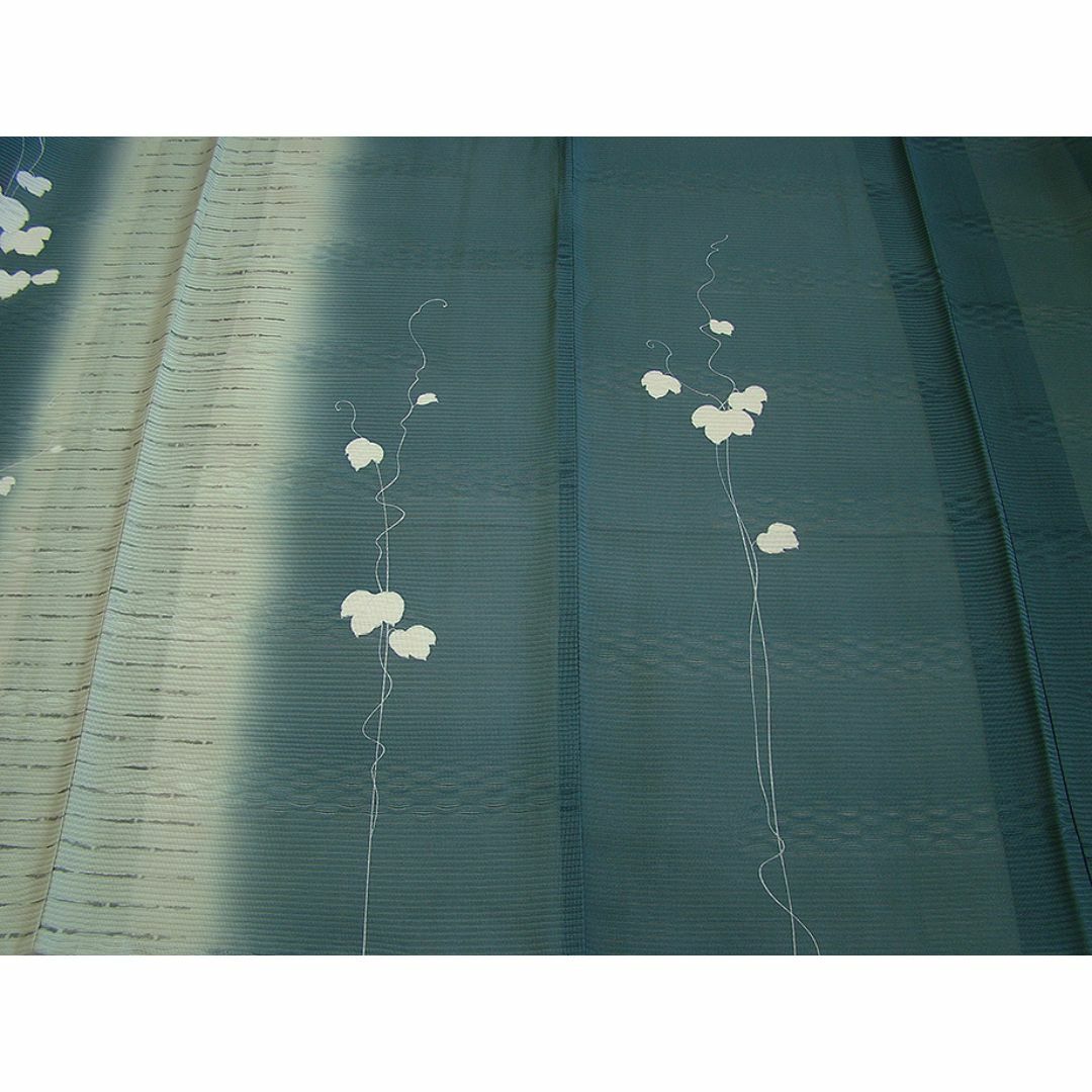 「縁」150ｃｍ～156ｃｍ 夏物 駒絽 蔦 訪問着 正絹 Ｉ８４６ レディースの水着/浴衣(着物)の商品写真
