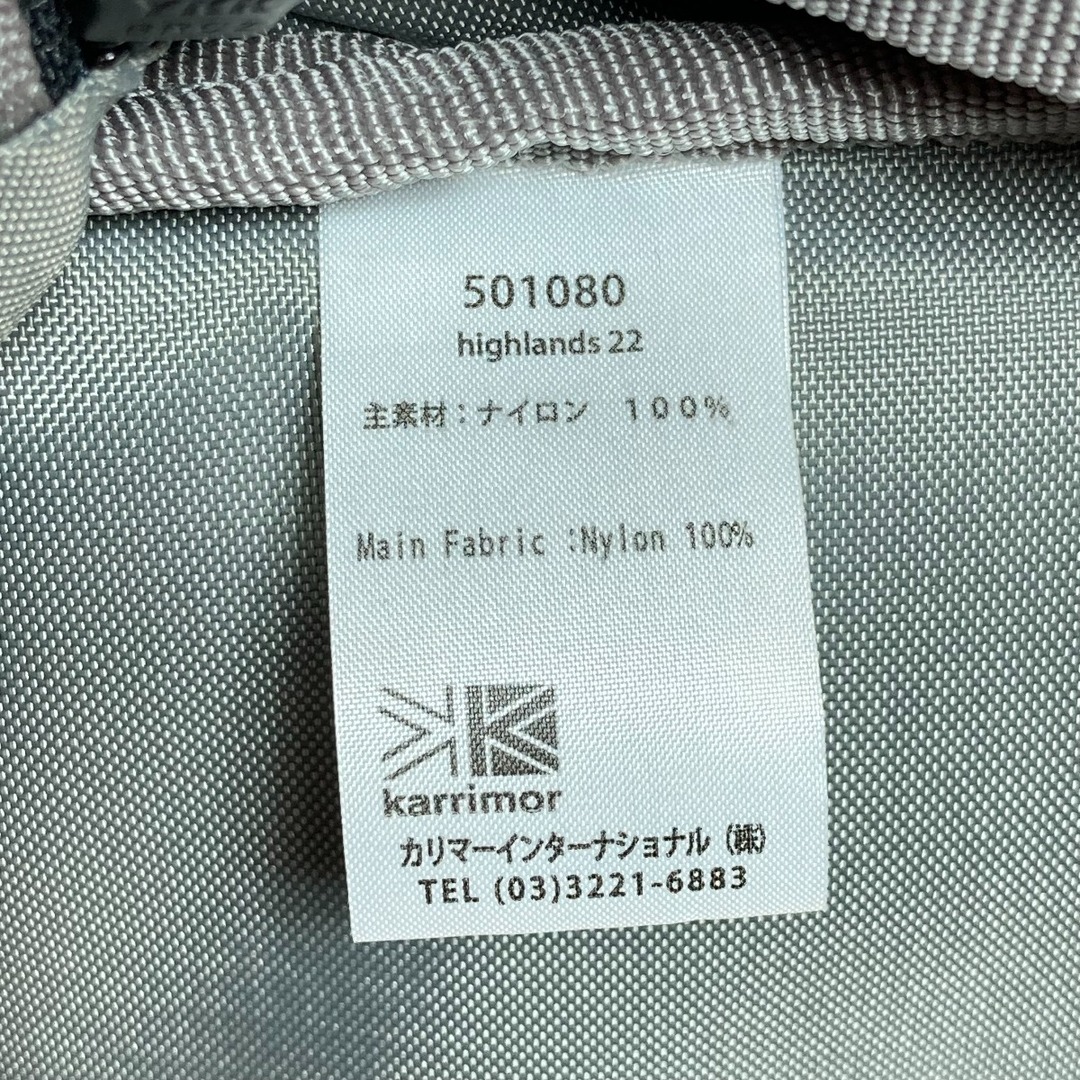 karrimor(カリマー)の◎◎Karrimor カリマー highlands 22 Black リュックサック 501080 スポーツ/アウトドアのアウトドア(登山用品)の商品写真