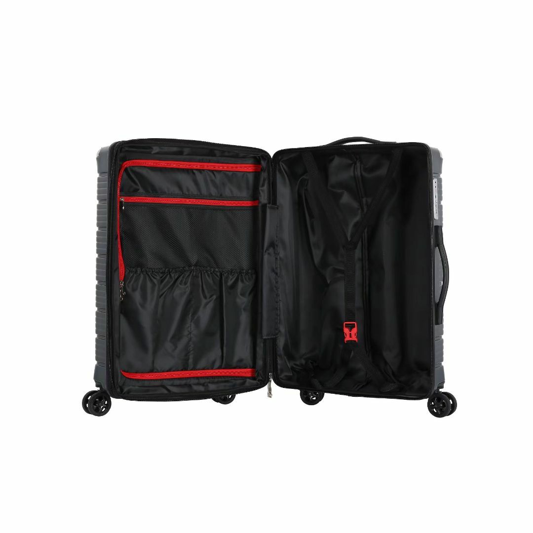 キャリーケース シルバー Mサイズ 新品 拡張機能付き  軽量 ハード レディースのバッグ(スーツケース/キャリーバッグ)の商品写真