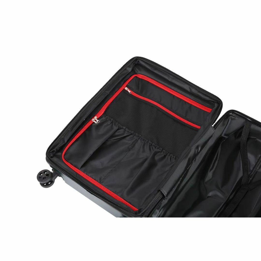 キャリーケース シルバー Mサイズ 新品 拡張機能付き  軽量 ハード レディースのバッグ(スーツケース/キャリーバッグ)の商品写真