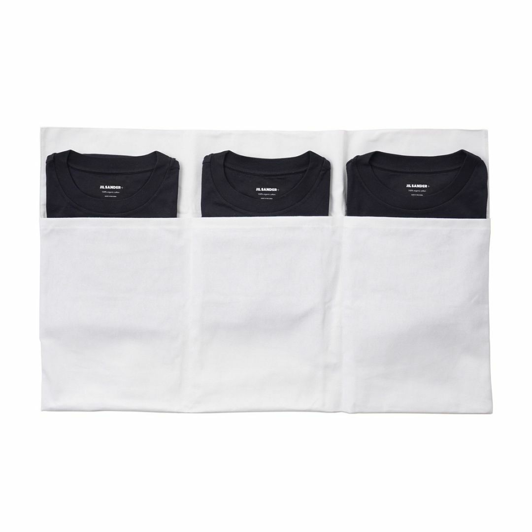 Jil Sander(ジルサンダー)の送料無料 2 JIL SANDER ジルサンダー J47GC0002 J45048 ブラック Tシャツ 3枚セット クルーネック カットソー 長袖 size XS メンズのトップス(Tシャツ/カットソー(七分/長袖))の商品写真
