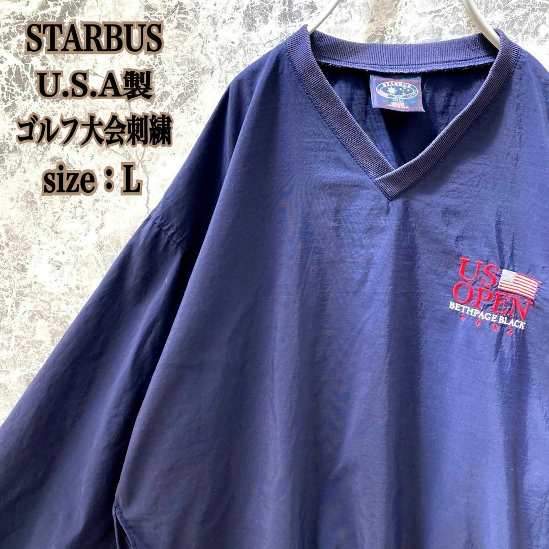 VINTAGE(ヴィンテージ)のIS57 アメリカ製STARBUSゴルフ大会USオープン薄手ピステジャケット希少 メンズのジャケット/アウター(ナイロンジャケット)の商品写真