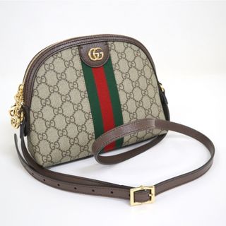 グッチ(Gucci)の【GUCCI】グッチ ショルダーバッグ GGスプリーム×レザー ベージュ×シェリーライン×ゴールド金具 499621/hm10549ng(ショルダーバッグ)