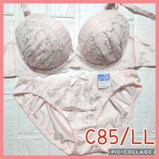 新品未使用 ブラジャーショーツセット C85/LL 937100 ピンク(ブラ&ショーツセット)