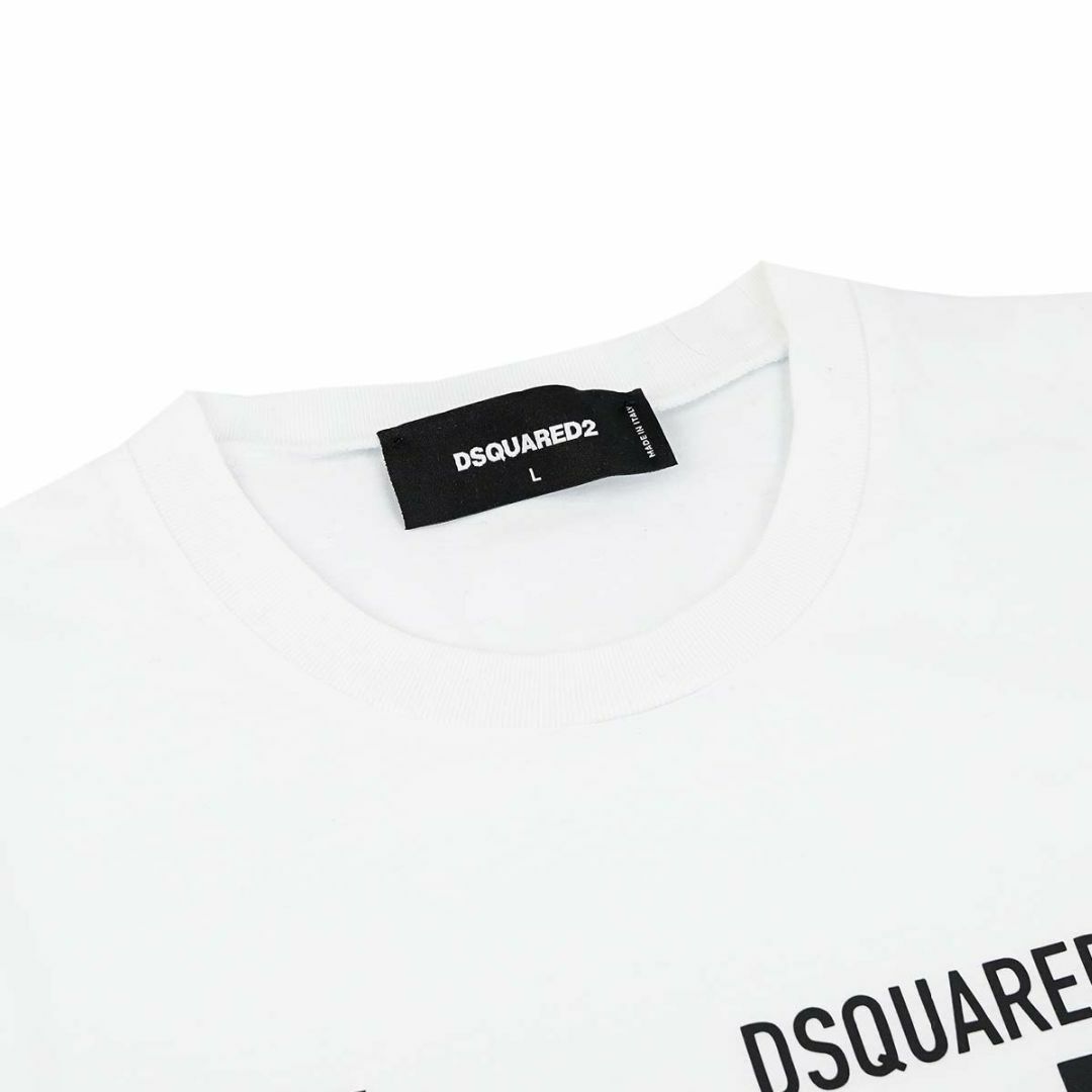 DSQUARED2(ディースクエアード)のDSQUARED2 ディースクエアード 半袖Tシャツ S79GC0076 S23009 ICON T-SHIRT メンズ 100 WHITE ホワイト Lサイズ メンズのトップス(Tシャツ/カットソー(半袖/袖なし))の商品写真