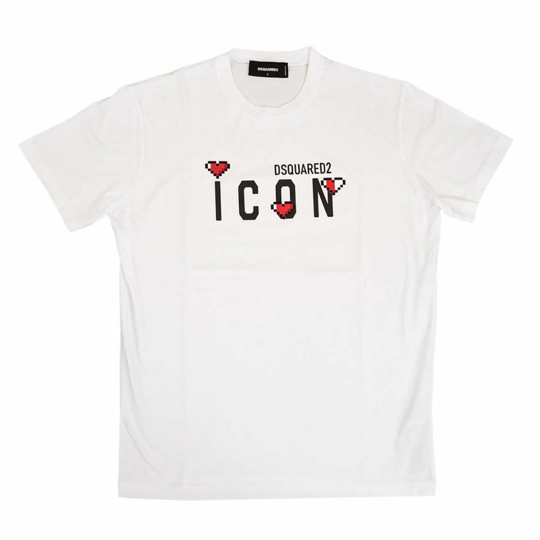 DSQUARED2(ディースクエアード)のDSQUARED2 ディースクエアード 半袖Tシャツ S79GC0076 S23009 ICON T-SHIRT メンズ 100 WHITE ホワイト Lサイズ メンズのトップス(Tシャツ/カットソー(半袖/袖なし))の商品写真