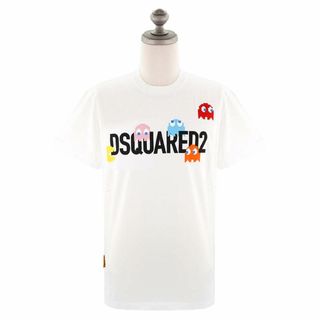 ディースクエアード(DSQUARED2)のDSQUARED2 ディースクエアード 半袖Tシャツ S71GD1349 S23009 メンズ パックマン コラボ 100 WHITE ホワイト Sサイズ(Tシャツ/カットソー(半袖/袖なし))