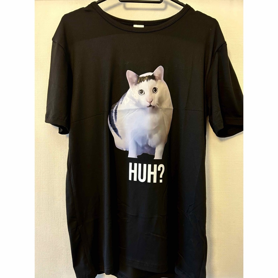 はぁ？猫　猫ミーム バナナ猫 Tシャツ メンズ 新品未使用 XL メンズのトップス(Tシャツ/カットソー(半袖/袖なし))の商品写真