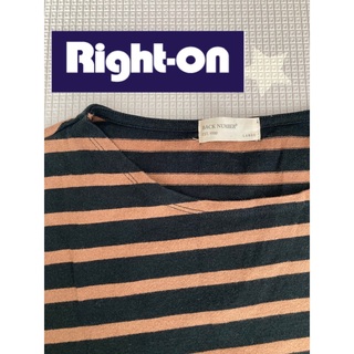Right-on - 【美品】Right-on/ライトオン/カットソー/ボーダー/Lサイズ