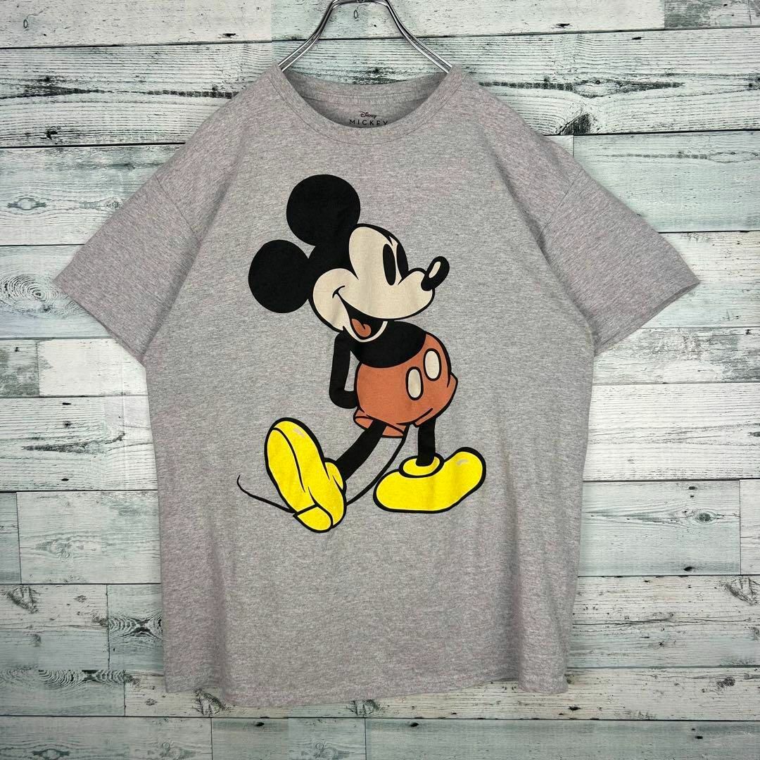 Disney(ディズニー)のディズニー ミッキープリント Tシャツ グレー L メンズのトップス(Tシャツ/カットソー(半袖/袖なし))の商品写真