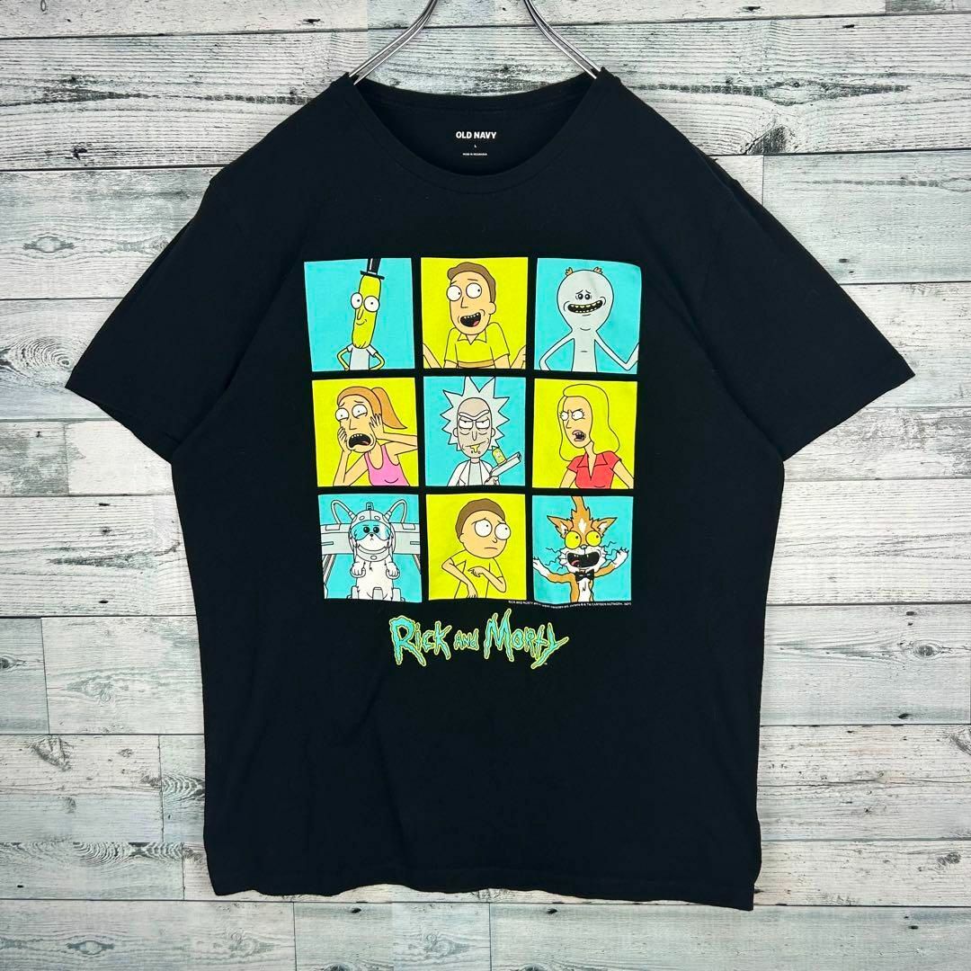 ヴィンテージ アニメプリント リックアンドモーティ アニメTシャツ ブラック L メンズのトップス(Tシャツ/カットソー(半袖/袖なし))の商品写真