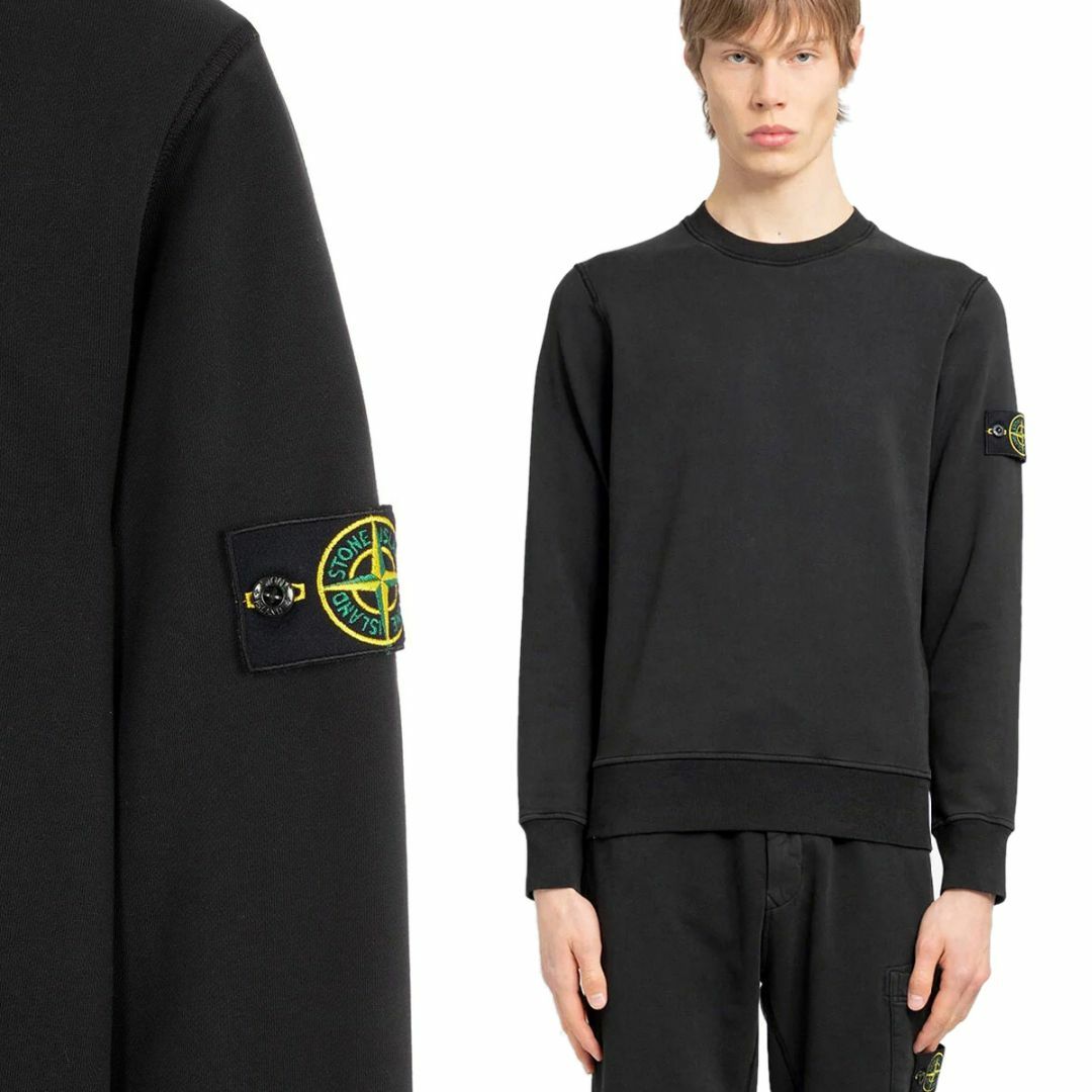 STONE ISLAND(ストーンアイランド)の送料無料 32 STONE ISLAND ストーンアイランド 801563051 A0029 ブラック トレーナー スウェット size M メンズのトップス(スウェット)の商品写真