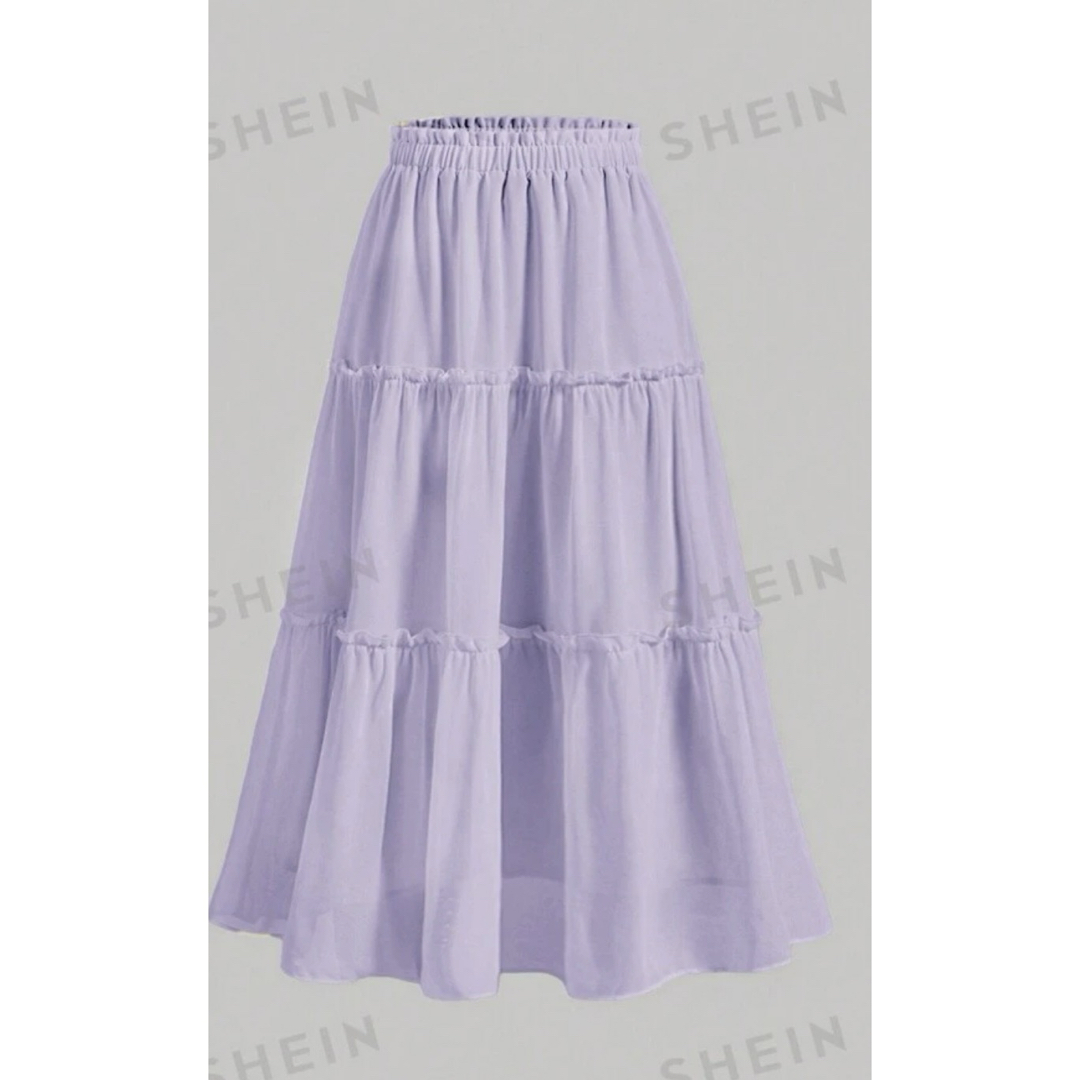 紫　ロングスカート レディースのスカート(ロングスカート)の商品写真