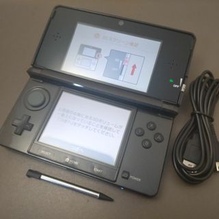 ニンテンドー3DS(ニンテンドー3DS)の安心の整備済み！◆任天堂3DS 中古本体◆コスモブラック◆76(携帯用ゲーム機本体)