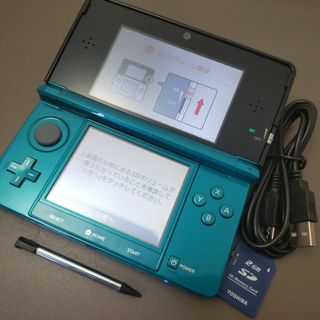 ニンテンドー3DS - 安心の整備済み！◆任天堂3DS 中古本体◆アクアブルー◆90