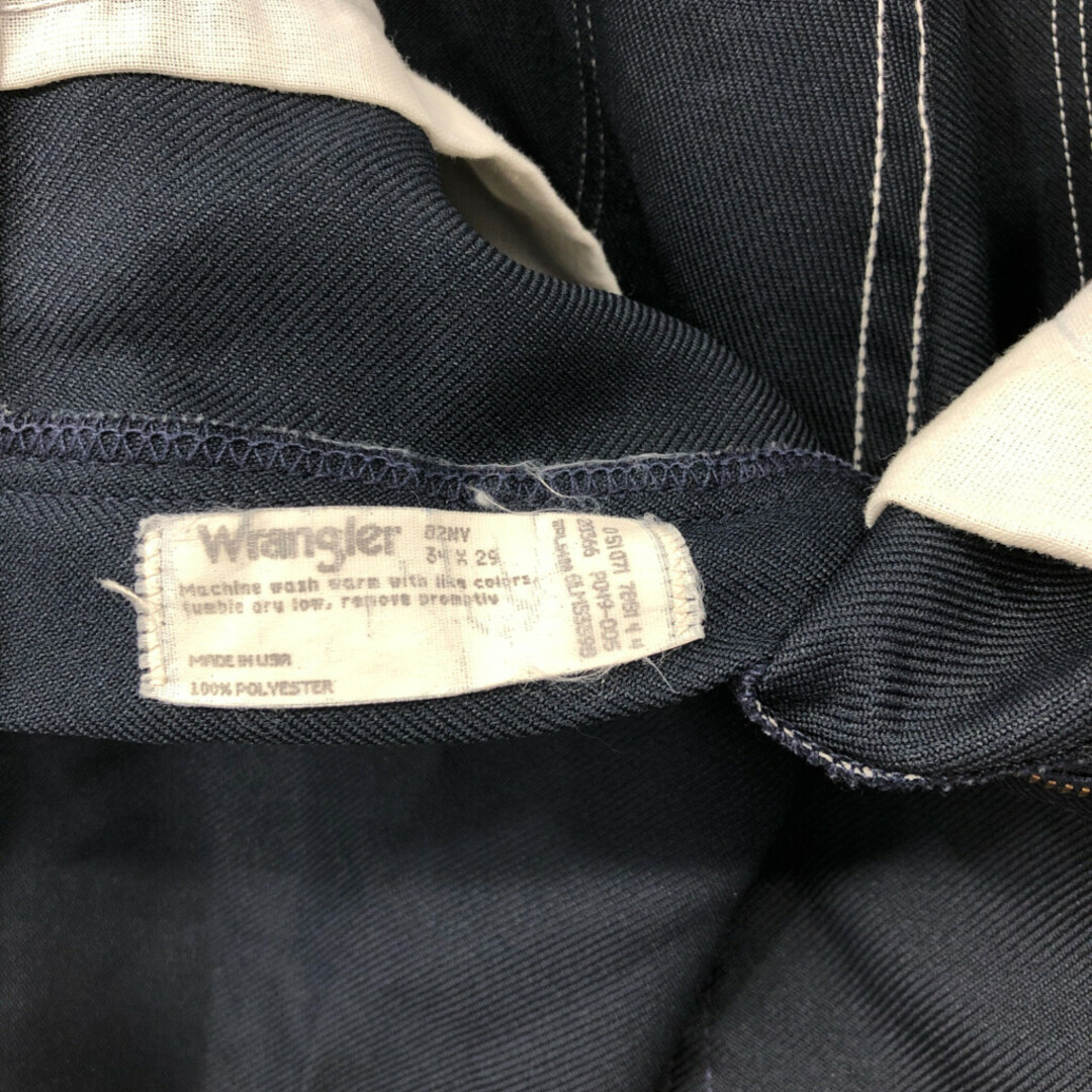 Wrangler(ラングラー)の90年代 USA製 Wrangler ラングラー ランチャードレスジーンズ パンツ アメカジ ネイビー (メンズ W34 L29) 中古 古着 Q6869 メンズのパンツ(その他)の商品写真