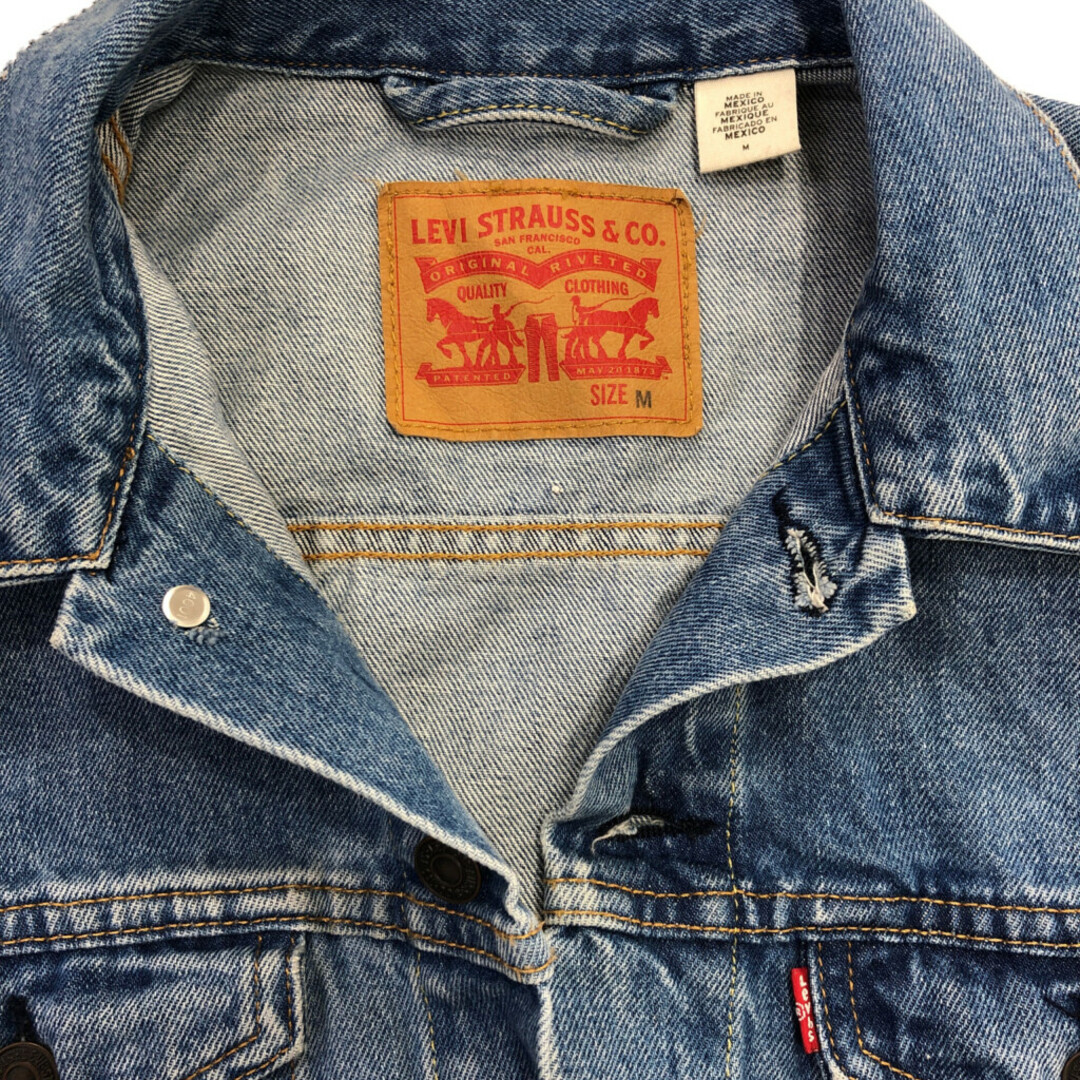 Levi's(リーバイス)のLevi's リーバイス デニムジャケット アメカジ ライトブルー (メンズ M) 中古 古着 Q6870 メンズのジャケット/アウター(Gジャン/デニムジャケット)の商品写真