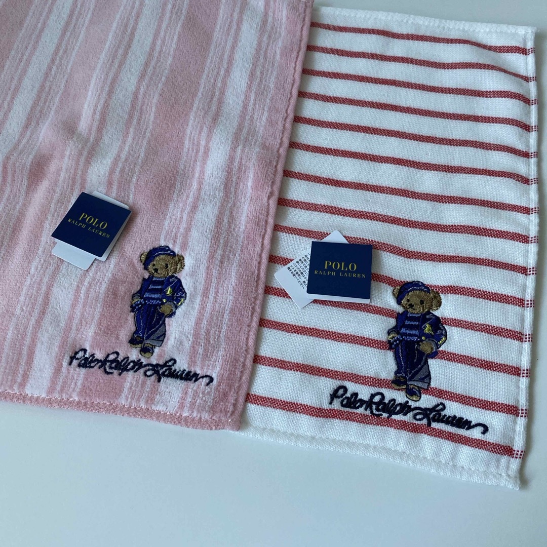 POLO RALPH LAUREN(ポロラルフローレン)のラルフローレン ポロベアー レディース ハンカチ 2セット タオル ガーゼ レディースのファッション小物(ハンカチ)の商品写真