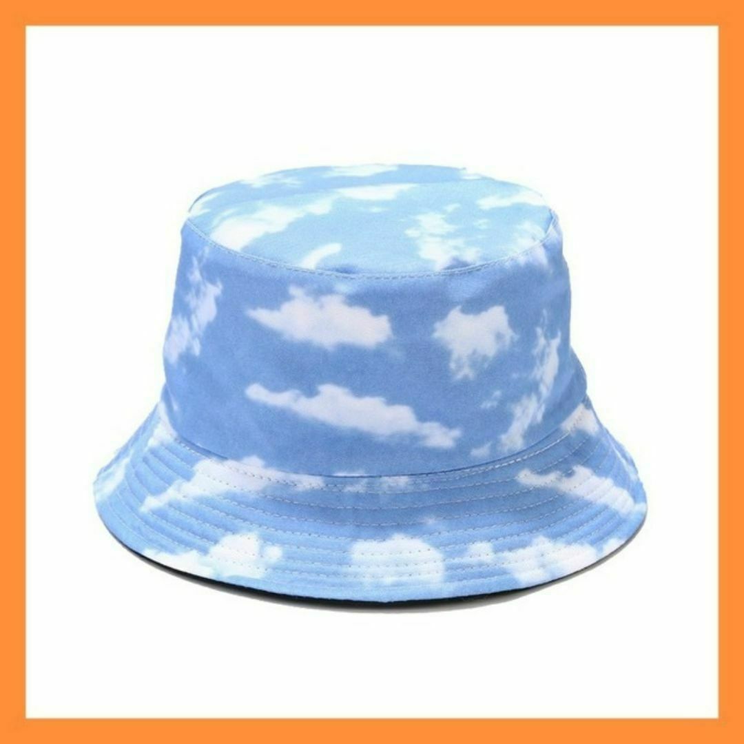 【SALE】バケットハット 雲 スカイブルー 韓国ファッション レディースの帽子(ハット)の商品写真