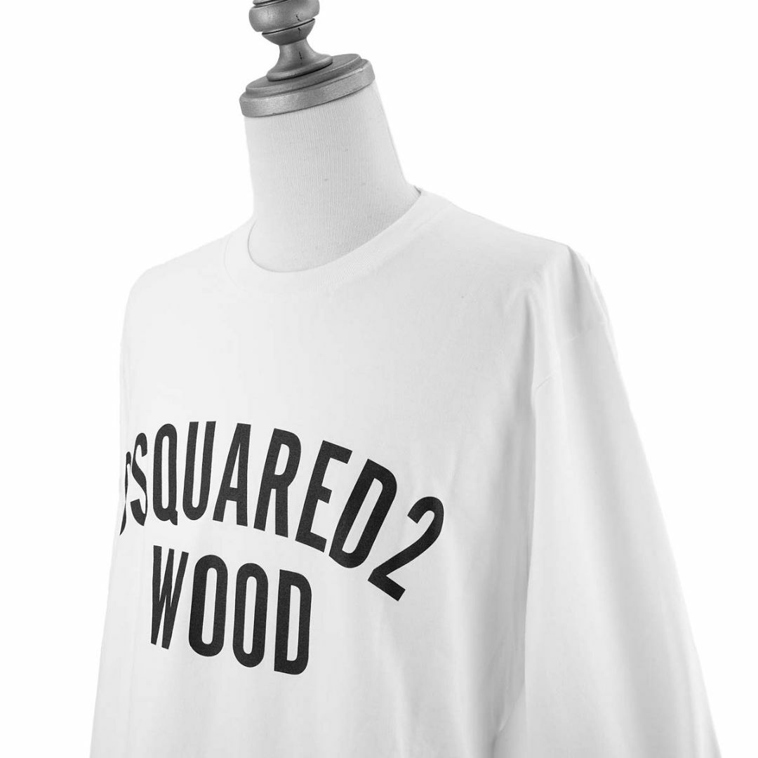 DSQUARED2(ディースクエアード)のDSQUARED2 ディースクエアード ロングTシャツ S71GD1317 S20694 SKATER FIT メンズ 長袖 100 WHITE ホワイト XLサイズ メンズのトップス(Tシャツ/カットソー(七分/長袖))の商品写真