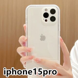 iphone15proケース カーバースタンド付き ホワイト 6