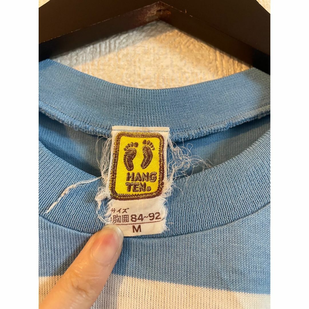 HANG TEN(ハンテン)のHANG TEN　ハンテン　半袖　Tシャツ　ボーダー　Mサイズ　0418 メンズのトップス(Tシャツ/カットソー(半袖/袖なし))の商品写真