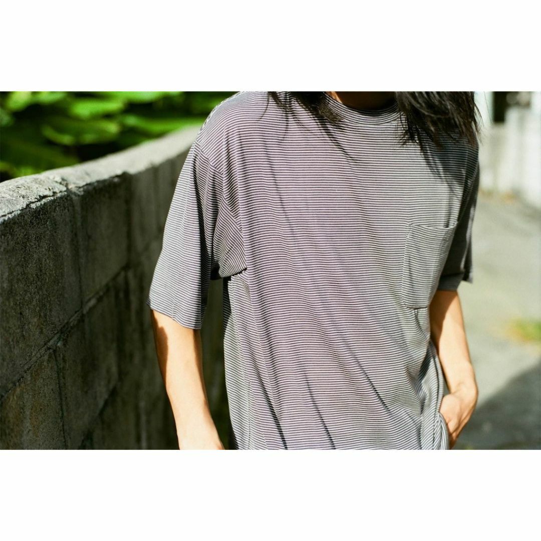 COMOLI(コモリ)のCOMOLIコモリ サマーウール天竺 Tシャツ ボーダー 2 カットソー メンズのトップス(Tシャツ/カットソー(半袖/袖なし))の商品写真