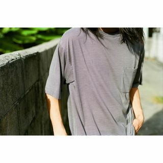 コモリ(COMOLI)のCOMOLIコモリ サマーウール天竺 Tシャツ ボーダー 2 カットソー(Tシャツ/カットソー(半袖/袖なし))