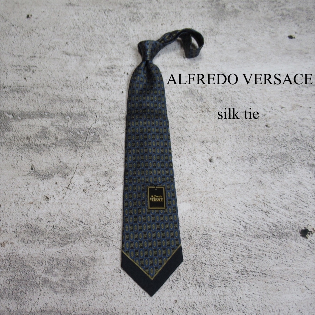 VERSACE(ヴェルサーチ)の美品 ALFREDO VERSACE シルク ネクタイ ジオメトリック 柄 メンズのファッション小物(ネクタイ)の商品写真